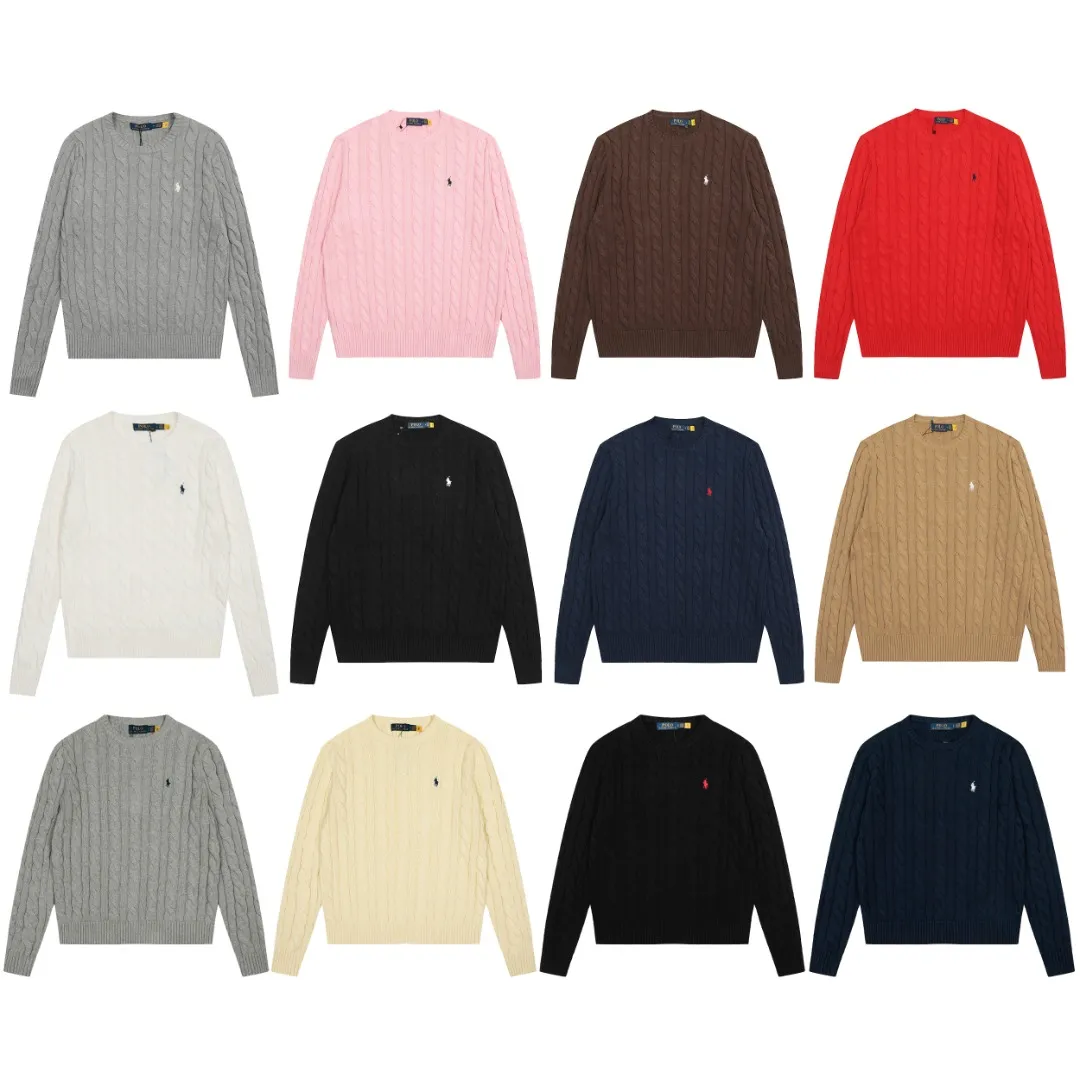 P220 Top quality" Style number: DS012# (not off the shelves all year round) [Ralph Lauren round neck solid color pony embroidered logo twist knitted sweater] ✅Ralph Lauren Ralph Lauren classic basic versatile unisex knitted pullover round neck sweater ✅Main supplier platform live broadcast Wholesale entity Replenish when out of stock Not off the shelf ✅ZP quality 1:1 version Scan the code to enter the GF website Counter quality ✅Detailed quality is the only one in Guangzhou Imported quality cotton yarn, focusing on high-end, cost-effective, good quality needless to say ✅The version is restored to the original order, the maximum size can be worn up to 190 pounds, loose, comfortable and stress-free ✅The upper body is simple and easy to match, ootd must-have style, good-looking clothes are never picky, a must-have in couples' wardrobes.